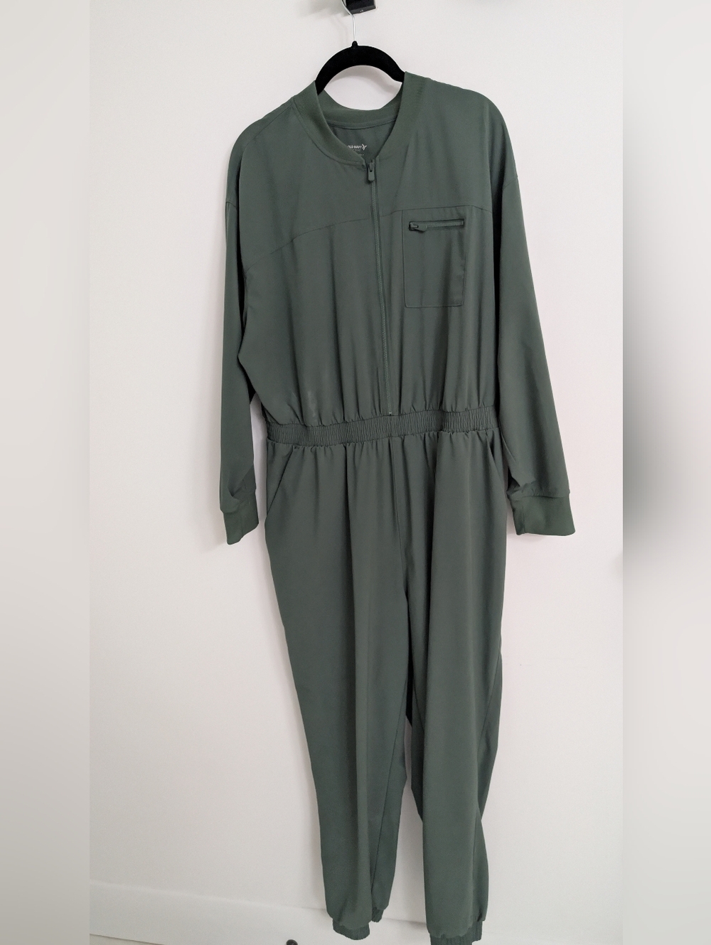 Old Navy Olive Utility Jumpsuit with Zip Front